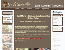 Tablet Screenshot of barf-komplett-shop.de